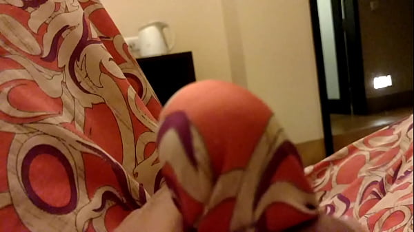 Cum in Satin silk saree of neighbour