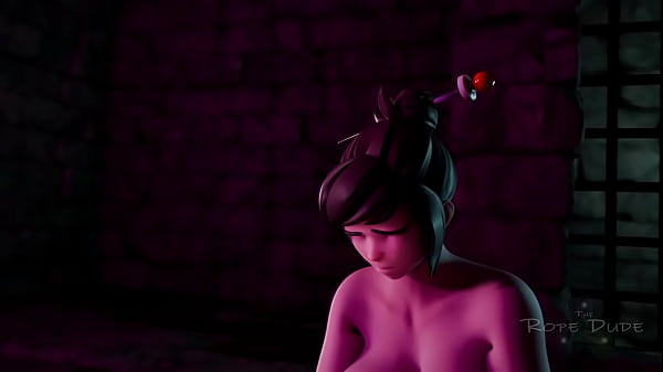 asian woman bdsm 3D bondage latex