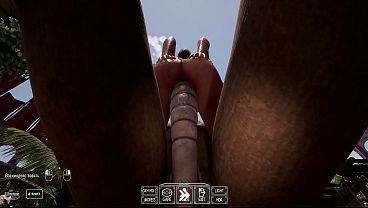 The pheromones of the awakened statues awakened Lara the whore 3D Hentai Game  