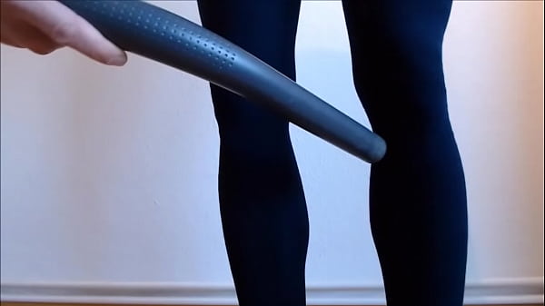 vacuum cleaner gets stud hard in longjohns with feet