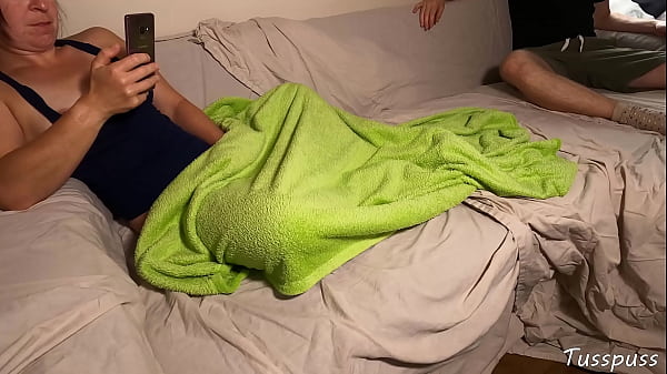 Girl gets caught fingering her pussy and gets fucked and sprayed with cum