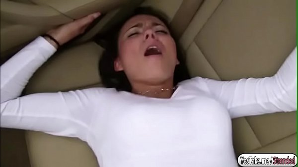 Cute brunette gets fucked in the car