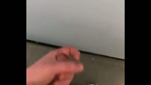 Playing around in public restroom  