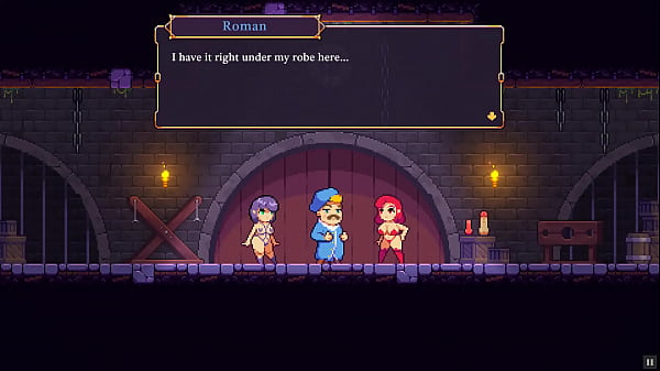 Scarlet maiden [ pixel sex games ] Ep.9 intense 3some with a redhead nun