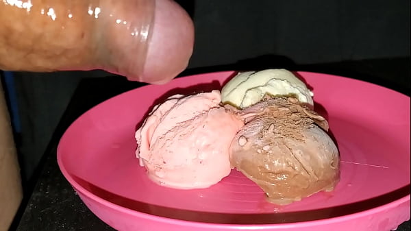 Frozen cream for my hot cum.  