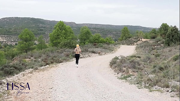 Outdoor yoga routine with a stranger