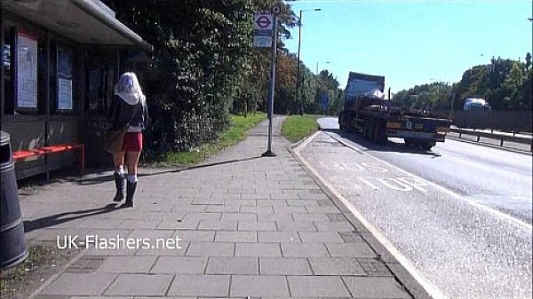 Shy teen blonde exhibitionist Lissas public flashing and outdoor nude babes mast