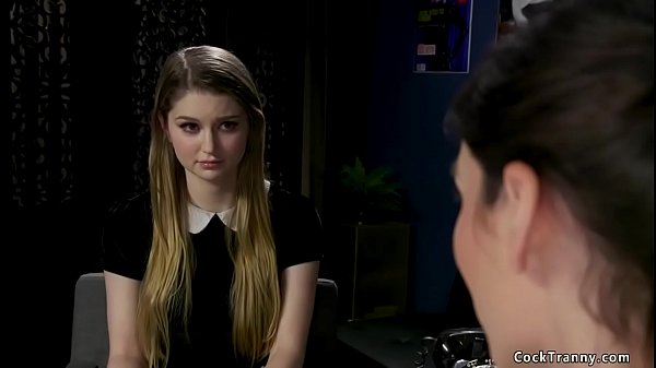 Young model is came to shemale Model Magazine Empress for audition and soon after she is dominated and fucked in bondage