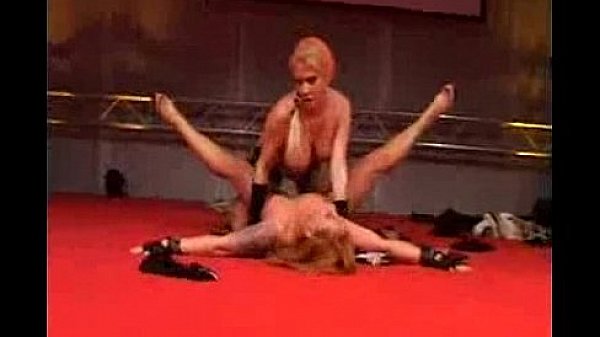 Lesbian strippers on the stage  