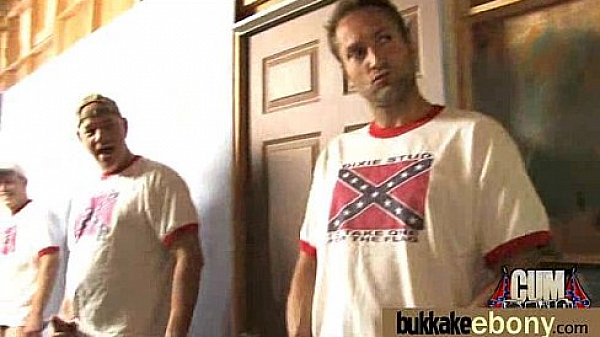 Cum loving teen enjoys huge bukkake! 6