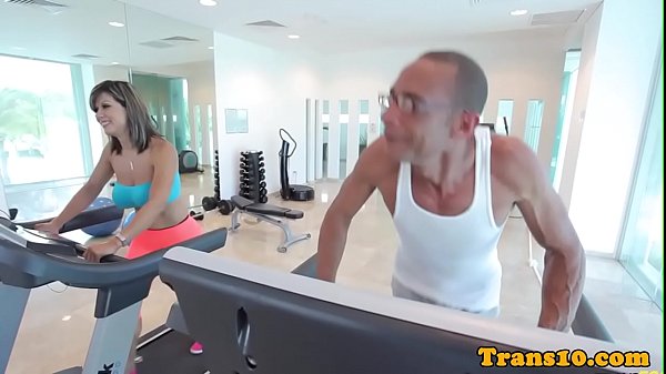 Bigtitted latina transsexual sucking cock