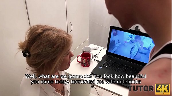 TUTOR4K. Man prefers sex with mature women and has temptation plan for tutor