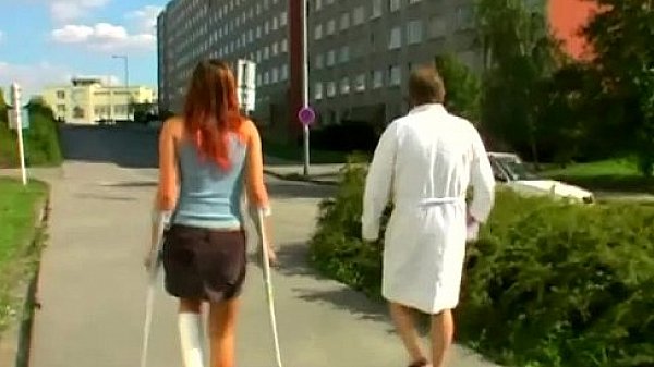 Young redhead babe comes to hospital