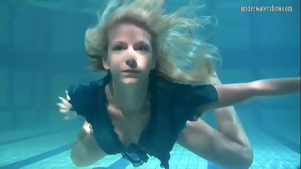Blonde Feher with big firm tits underwater