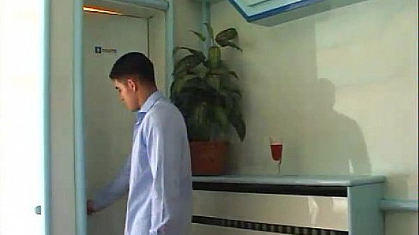 Horny shemale fucked in a public toilet