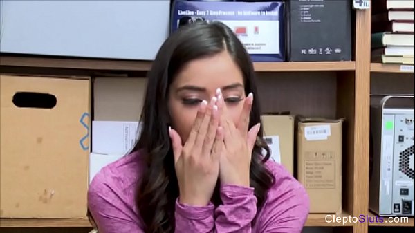 Brunette babe fucked while caught stealing