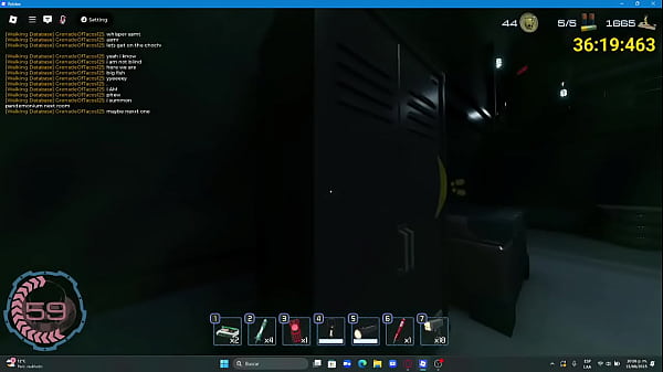 Playing roblox (spooky game omg)  