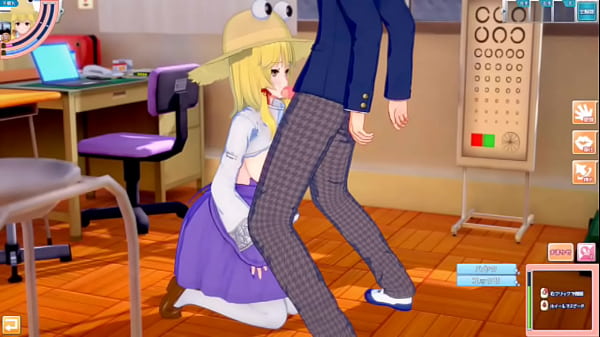 【エロゲーコイカツ！】東方project 洩矢諏訪子のおっぱい揉んで仁王立ち手コキフェラ奉仕してもらってからのセックス！爆乳エロアニメ【ヘンタイゲーム 】  