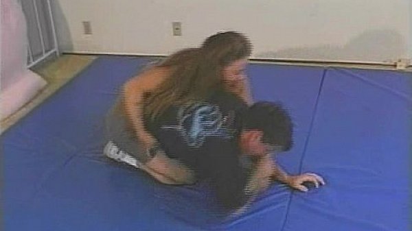 Mixed Wrestling with Fitness Model Charlene Rink part 2  