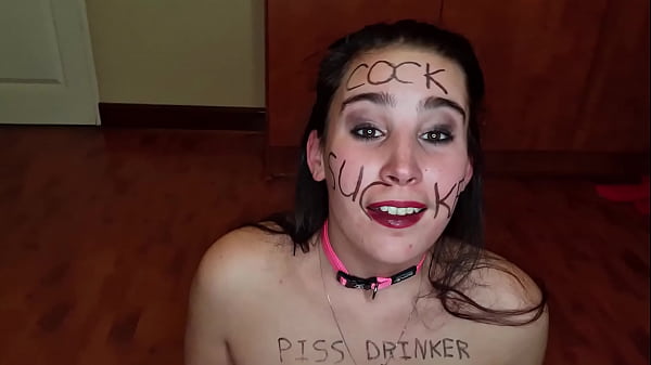 Dirty whore humiliating herself