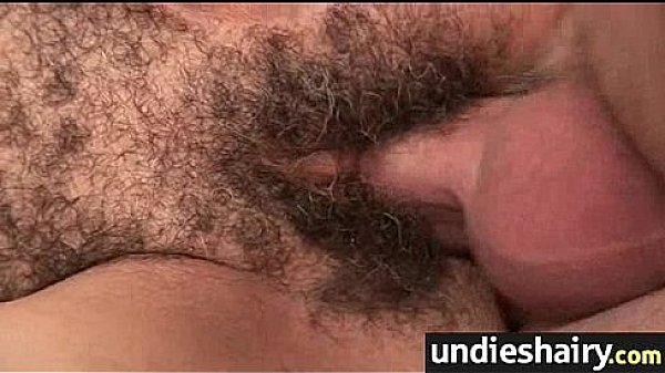 Hairy pussy babe gets big cock blowjob and fuck 7