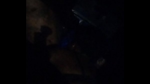 Petite black chick swallowing 