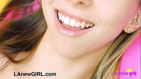 Stunning blonde model caress her amazing body  