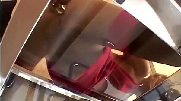 Skinny blonde with braces masturbates in stockings