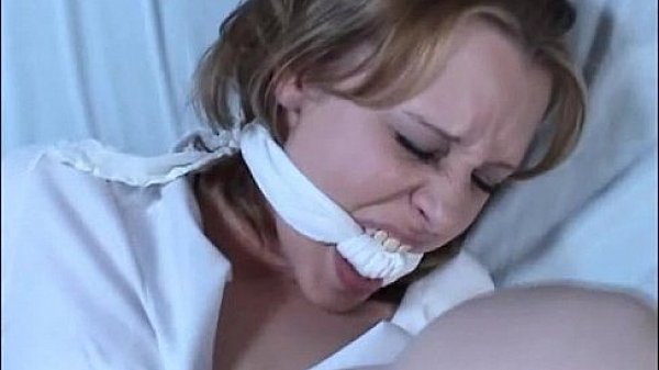 Kinky Lexi Mathews bondage and blonde damsel in distress tied and gagged