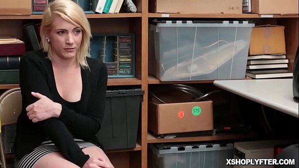 Shoplyfter Fallon bend over her ass and her sweet tight twat got railed from behind doggystyle!  