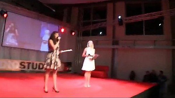 Busty ebony stripper rides a dildo