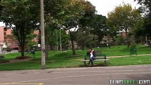 Latina with puffy nipples fucked outdoors  