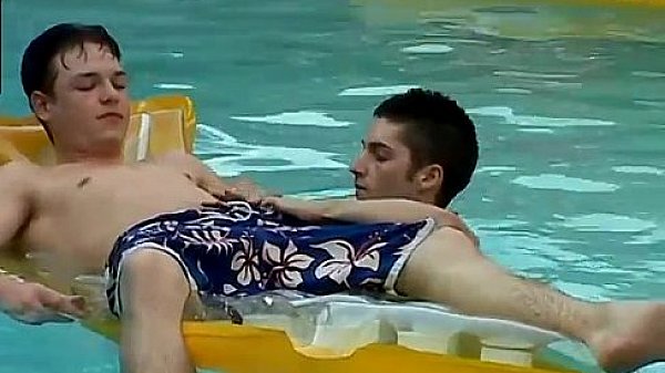 Young group tube gay sex Kaleb's Pissy Pool Party