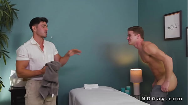 After giving him massage Nico Coopa caught his client Jonathan Tylor masturbating in bed then gave him rimjob and anal sex in various positions  
