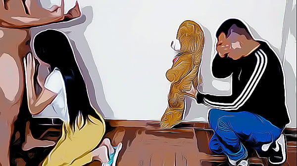 I went to bring a teddy to my girlfriend and I found her with her lover She was so excited that she let herself be fucked in front of me like a whore Netorare Version Cartoon  