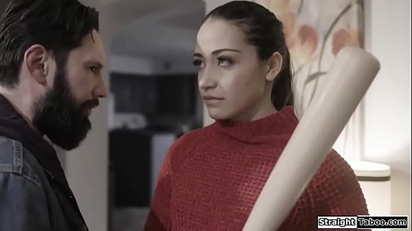 Small tits babe finds out a hacker has been sharing her nudes and lets him fuck her.She gives a bj and he fingers her cunt.Then the brunette is fucked  