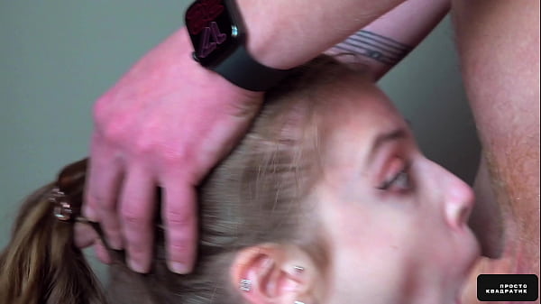 Step Sister Decided To Try Cum And Didn't Find Any Better Brother - Close Up DeepThroat Blowjob