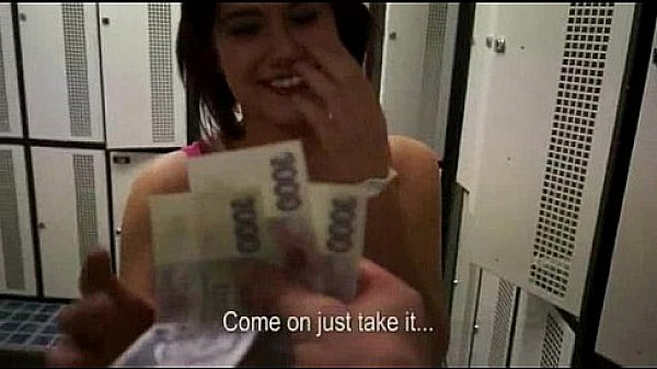 Czech girl fucked in the gym with pervert stranger for cash