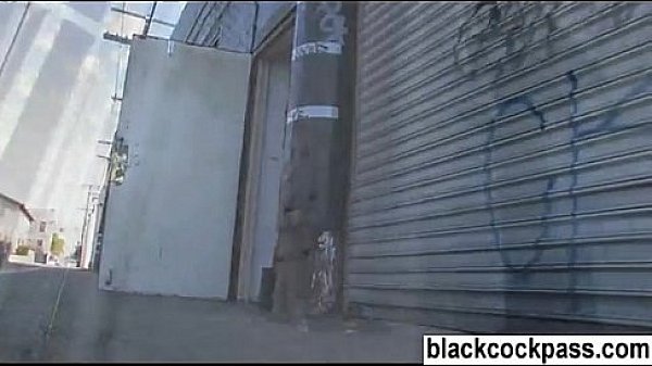 Latin slut meets a big black man and his cock  