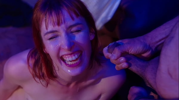 Massive Bukkake for Skinny Slut Pixie Pink - Drenched in Cum