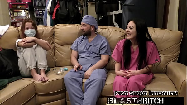 Blaire Celeste Gives Two Blowjobs Before Getting Blasted With Cum, Nurses POV