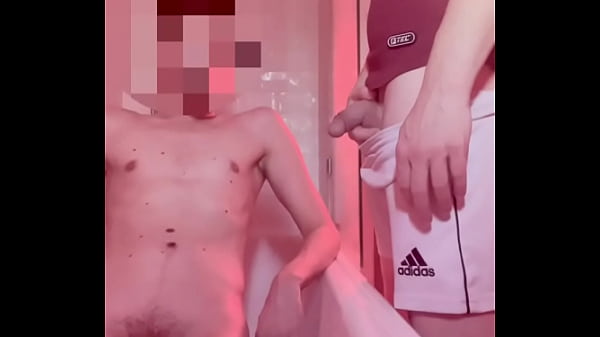 Amateur boy lost a bet, gets naked in the bathtub and is pissed on by his flatmate (body and mouth) - And he can't hide that he likes it as his uncut cock gets hard in 1 min :)