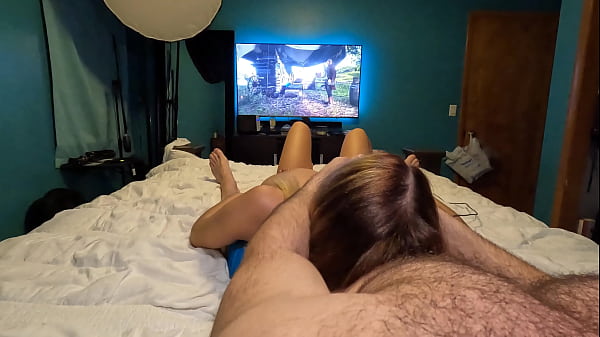 Step Brother wouldn't quit playing videos games so I sucked his dick  