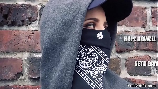 Dude puts hot brunette in bdsm and spanks and whips her butt before anal fucks her 