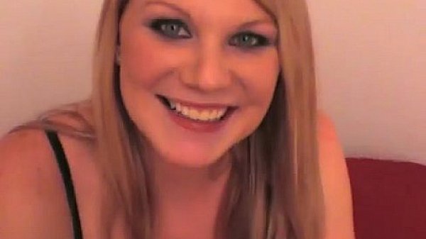 Pierced blonde shows off her clit