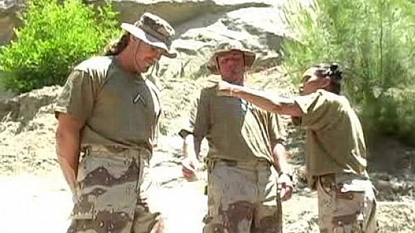 Loni Threesome with Military