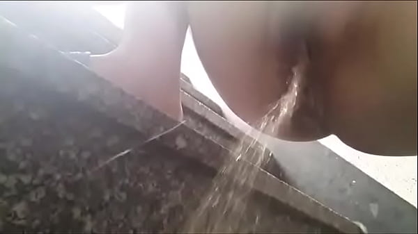 Cute korean girl pee show her hairy pussy