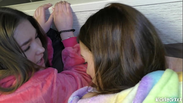 Teen lesbian students fuck her teacher and lick sweet pussy  