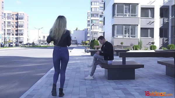 18videoz - Just look at this hot blonde coed take cock in her mouth and ride it in reverse position