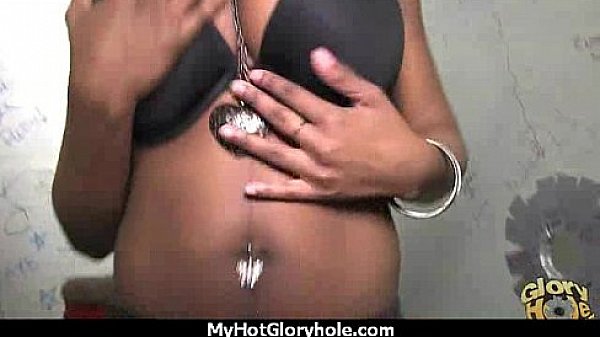 Ebony Slut Fucks A White Gloryhole Cock In Her First Interracial Scene 15